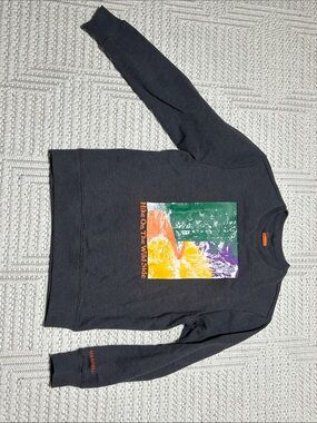 Merrell Charcoal Crewneck Sweatshirt with Multicolor Outdoor Graphic